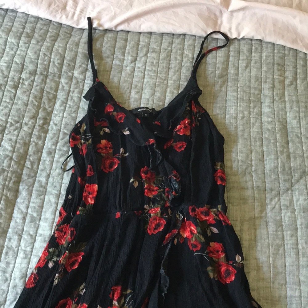 Ruffle front cotton dress